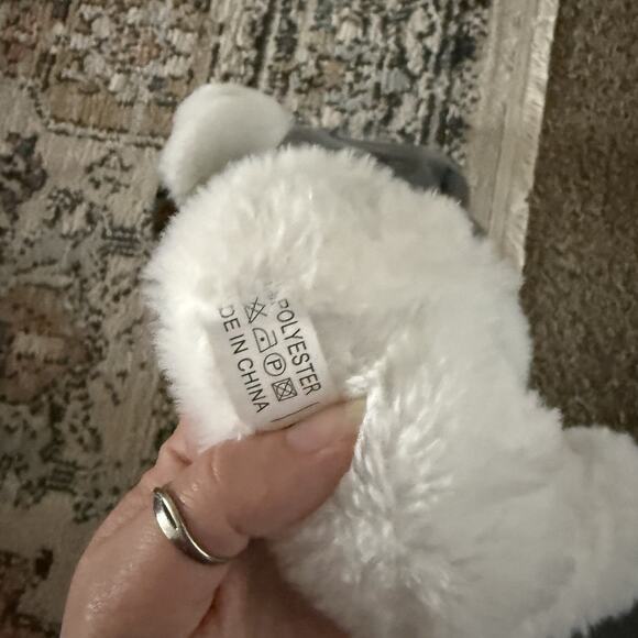 Wolf Hat Cap Strap Back Gray White Plush Faux Fur Animal Ears Winter Mens Womens - Picture 7 of 8